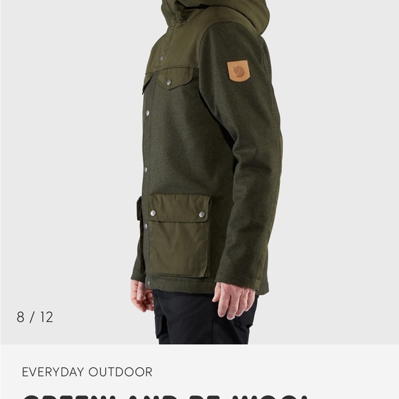 Fjallraven Green re-wool Sherpa lined Greenland jacket - Picture 9 of 9